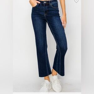 RISEN Mid Rise Leg Seam Detailed Ankle Flare Jeans 15/32